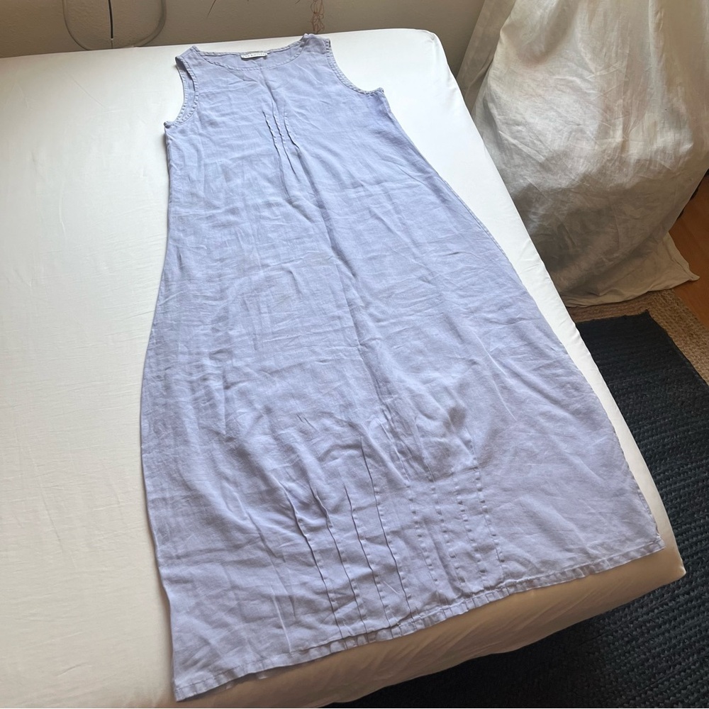 bryn Walker Lavender Sleeveless Midi Linen Dress